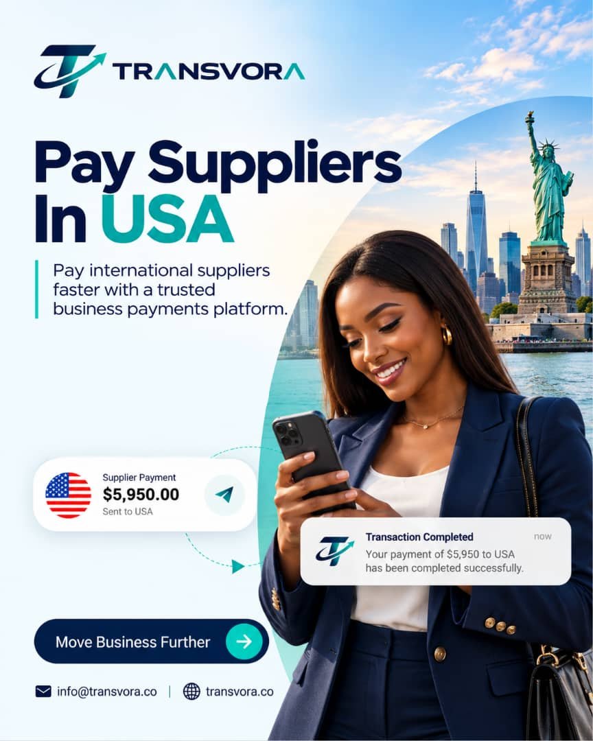 Transvora's tweet photo. Paying suppliers in the USA shouldn’t slow your business down.

Your supplier is in the USA. Your payment doesn’t have to be complicated.

#Transvora #SupplierPayments #USAPayments #CrossBorderPayments #GlobalPayments #InternationalPayments #BusinessPayments #ForeignExchange https://t.co/YVyqhL6ZYF