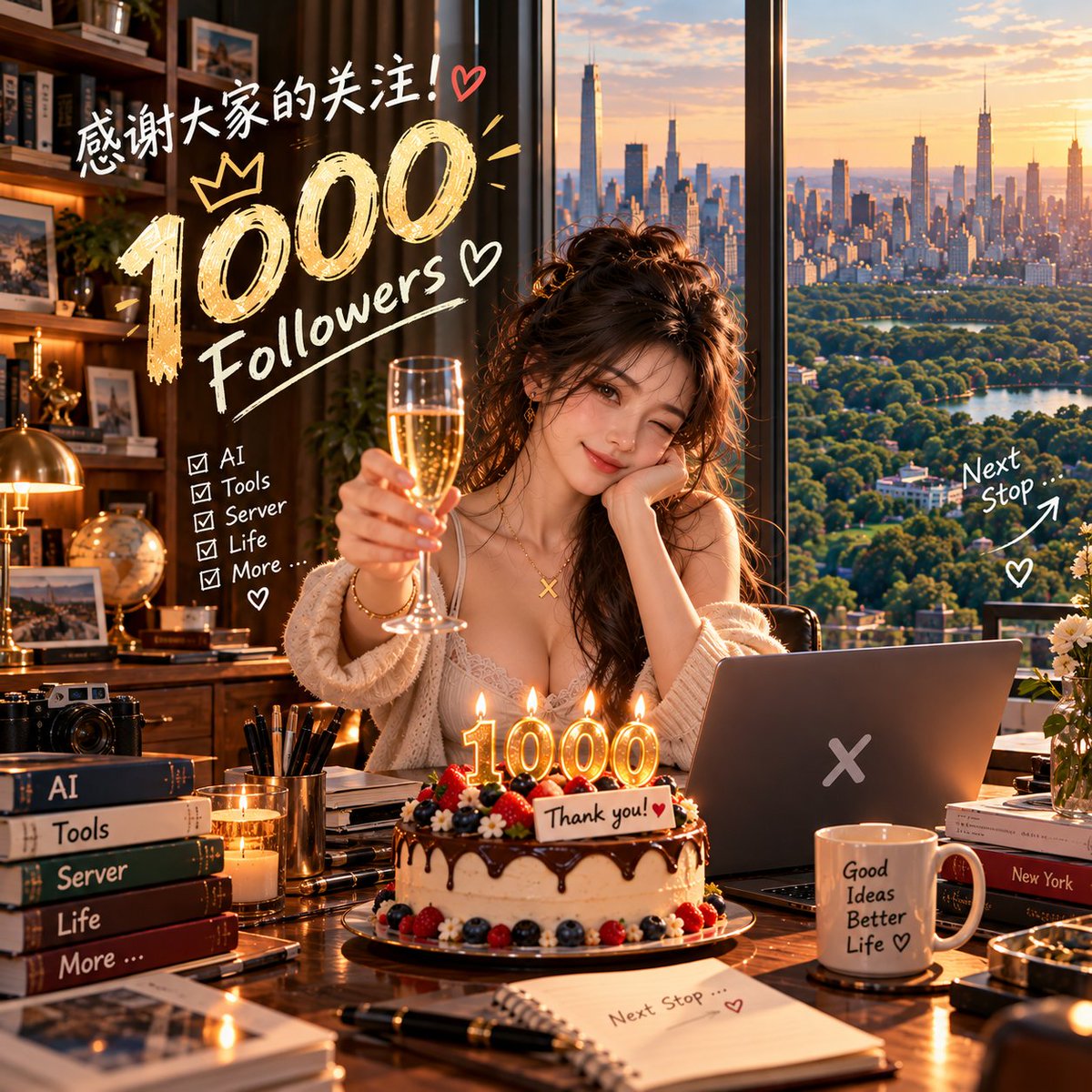 qiangdzrt's tweet photo. 终于从三位数毕业了。1000 关注，达成。  

原本只是随手发点 AI、工具和一些乱七八糟的东西，结果居然真凑够了四位数。 

 感谢各位的关注 😂  

下一阶段目标先不立太大，慢慢来。  今天先庆祝一下。

#AI #蓝V #互关 #浇朋友 https://t.co/olrulGR0zD