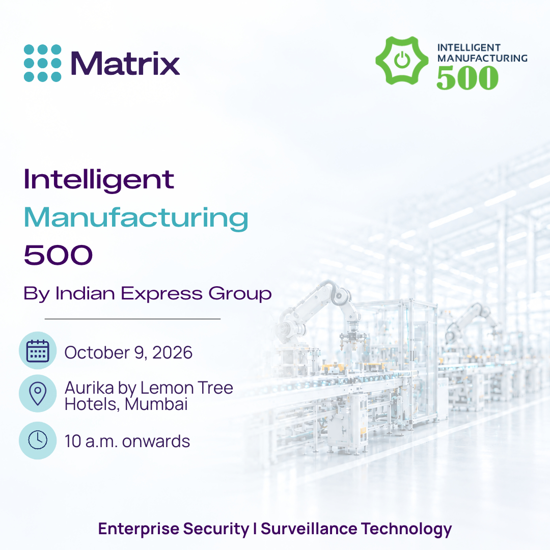 Matrix_Comsec's tweet photo. 𝐌𝐚𝐭𝐫𝐢𝐱 is proud to participate in 𝐈𝐧𝐭𝐞𝐥𝐥𝐢𝐠𝐞𝐧𝐭 𝐌𝐚𝐧𝐮𝐟𝐚𝐜𝐭𝐮𝐫𝐢𝐧𝐠 𝟓𝟎𝟎, joining CXO leaders from India’s leading manufacturing enterprises to explore the future of connected and resilient manufacturing.
#MatrixComsec https://t.co/ULzjnFh3pt