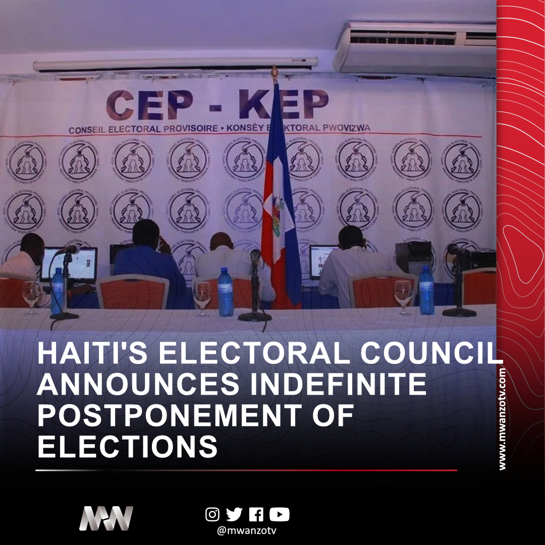MwanzoTv's tweet photo. #BREAKING: HAITI ELECTORAL COUNCIL ANNOUNCES INDEFINITE POSTPONEMENT OF ELECTIONS
Haiti’s Provisional Electoral Council has announced an indefinite postponement of national elections, citing security concerns and logistical challenges that have disrupted preparations.

The decision halts the electoral process that was expected to pave the way for new leadership amid the country’s ongoing political instability. 

Officials said the suspension will remain in place until conditions allow for a credible and peaceful vote.

According to initial reports, Haiti’s elections were originally scheduled for December 13, 2026 (first round presidential and legislative, plus constitutional referendum) and February 21, 2027 (second round with territorial elections).