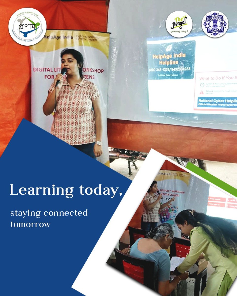PronamKolkata's tweet photo. HelpAge India organised a Digital Literacy Workshop at the Pronam Tollygunge Office.
ডিজিটাল ক্ষেত্রে আত্মবিশ্বাস বৃদ্ধির লক্ষ্যে হেল্পএজ ইন্ডিয়ার পক্ষ থেকে প্রণাম টালিগঞ্জ অফিসে একটি ডিজিটাল সাক্ষরতা কর্মশালার আয়োজন করা হয়েছিল।
#Pronam #Thebengal #HelpageIndia https://t.co/RjZi0L6Jx7
