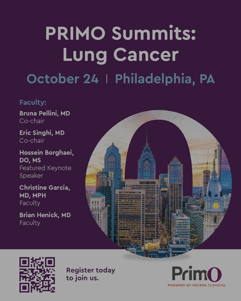 lungoncdoc's tweet photo. 2 weeks until #PRIMOLung26 in Philly!

Fellows, attendings &amp; APPs: Join us for a highly interactive dive into the latest in lung cancer, with expert updates + real-world case discussions.

Register here: https://t.co/rMFu3J4q8o

@HosseinBorghaei @christinemphmd @BrunaPellini https://t.co/b8fRHpIlyH