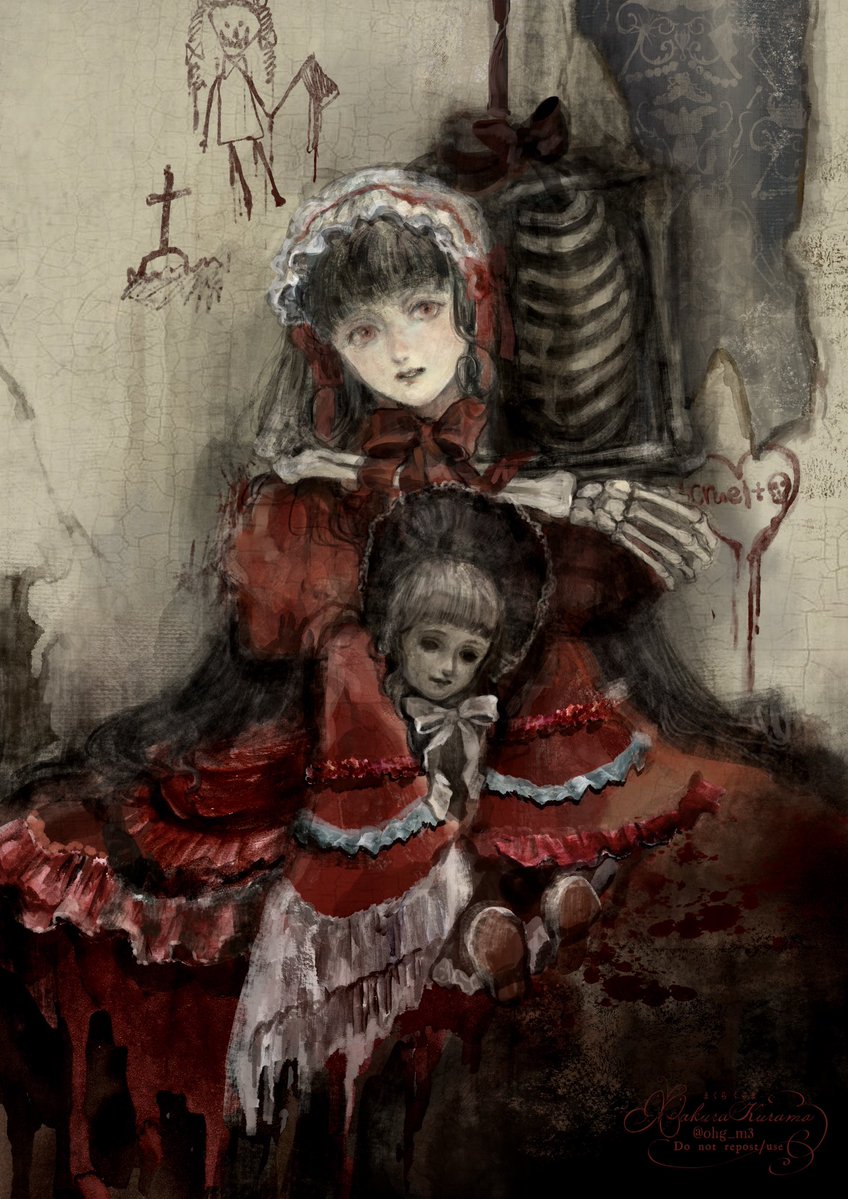 ohg_m3's tweet photo. Bloody dress https://t.co/RKbU47lue7