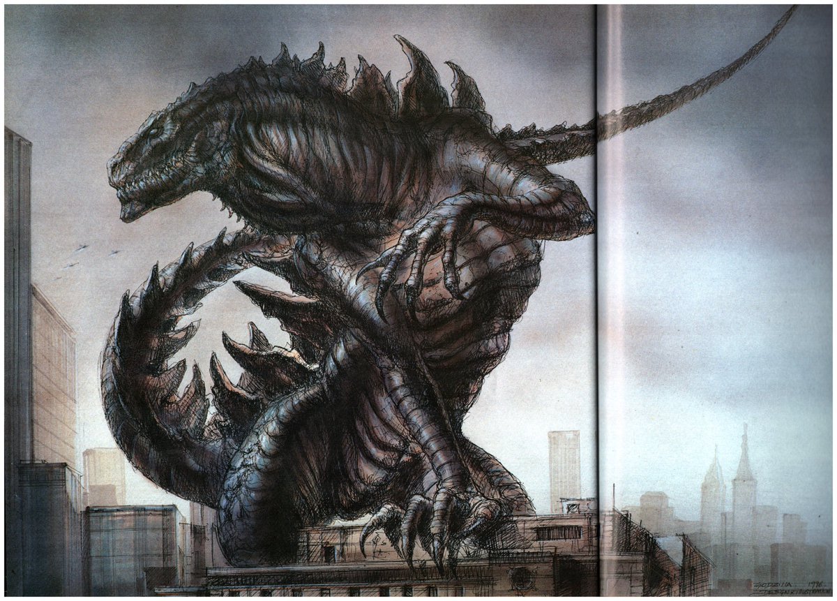 Proto_Alien01's tweet photo. Bueno se que Zilla no es una version muy apreciada y es entendible por que ya que cierto papanatas (Roland Emmerich) no comprendio la esencia de Godzilla pero el diseño no es malo y se le puede sacar provecho como en este arte conceptual donde me parece mas una kaiju mami https://t.co/6Don2y6JQ3