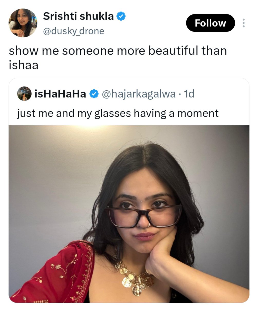 dudeitsokay's tweet photo. ever wondered why isha ji never posts pics below her neck area cause she's as thul thul as it gets. https://t.co/TercLs6uZM