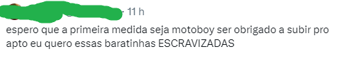 Cardoso's tweet photo. Uma Thread com a Turma do Amor™ mostrando toda sua preocupação com pobres e minorias nesta eleição...
1/xx

Esse aqui jogou a desumanização no 11, agora motoboys (todos) são BARATAS. https://t.co/p1U9KJhIRP