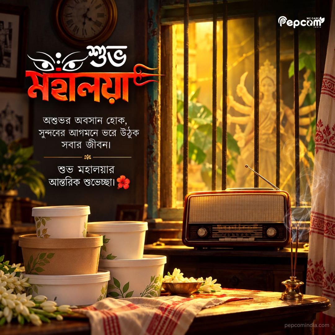 PepcomIND's tweet photo. 🌺 শুভ মহালয়া 🌺

শিউলির গন্ধ আর আগমনী সুরে শুরু হোক দেবীপক্ষের পথচলা।
মা দুর্গার আগমনে সবার জীবন ভরে উঠুক শান্তি, আনন্দ ও শুভকামনায়। 🙏
মা আসছেন… দুর্গা দুর্গা! ❤️

#শুভমহালয়া #মহালয়া #আগমনী #মাআসছেন #দুর্গাপুজো #দুর্গাপূজা #মহিষাসুরমর্দিনী #শারদীয়া #শিউলি #বাঙালিরপুজো https://t.co/zBsfJlxrrp