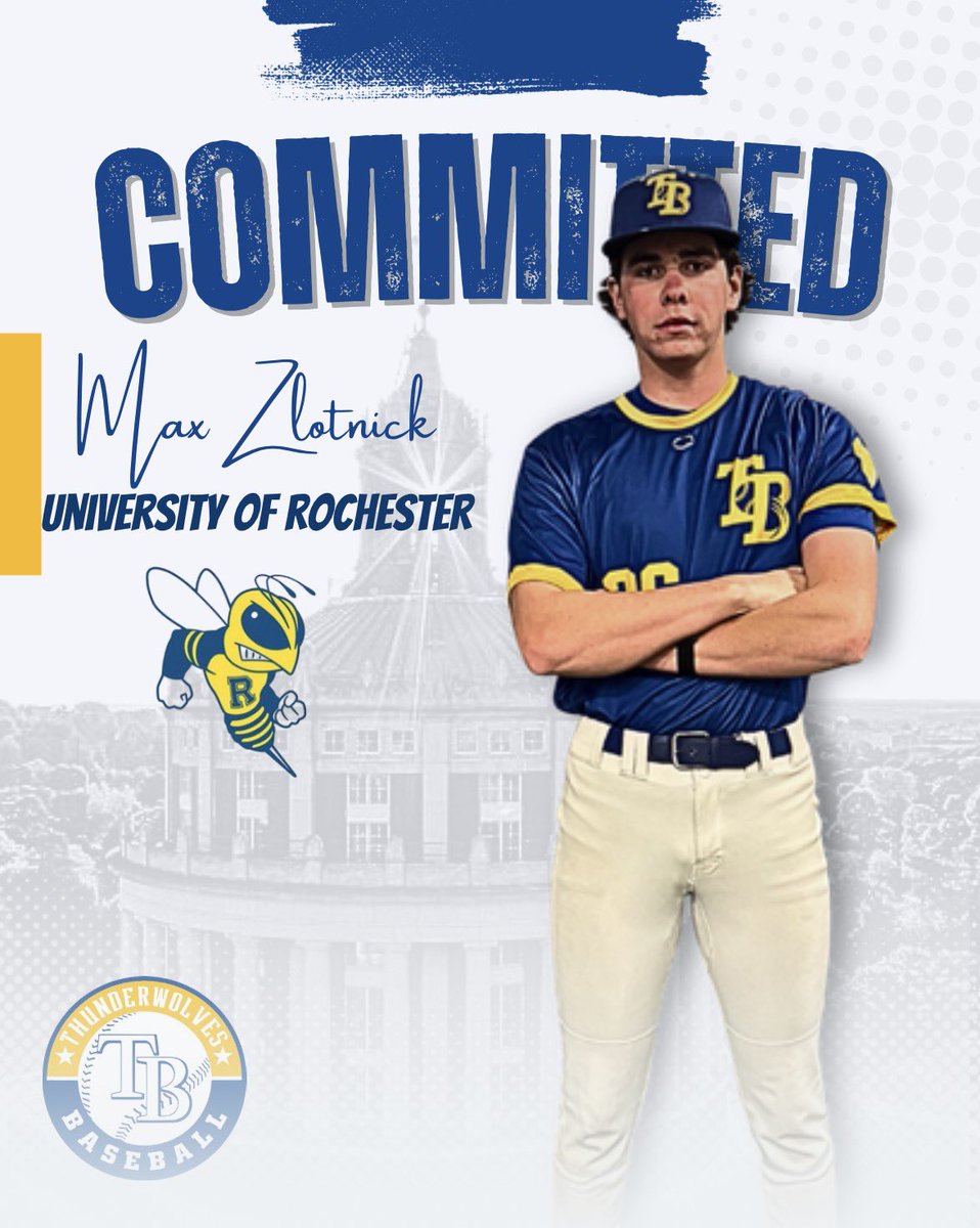 TWolvesScout's tweet photo. Congratulations to 2027 RHP Max Zlotnick on his commitment to continue his academic and athletic career at the University of Rochester! https://t.co/ldr2UJn738