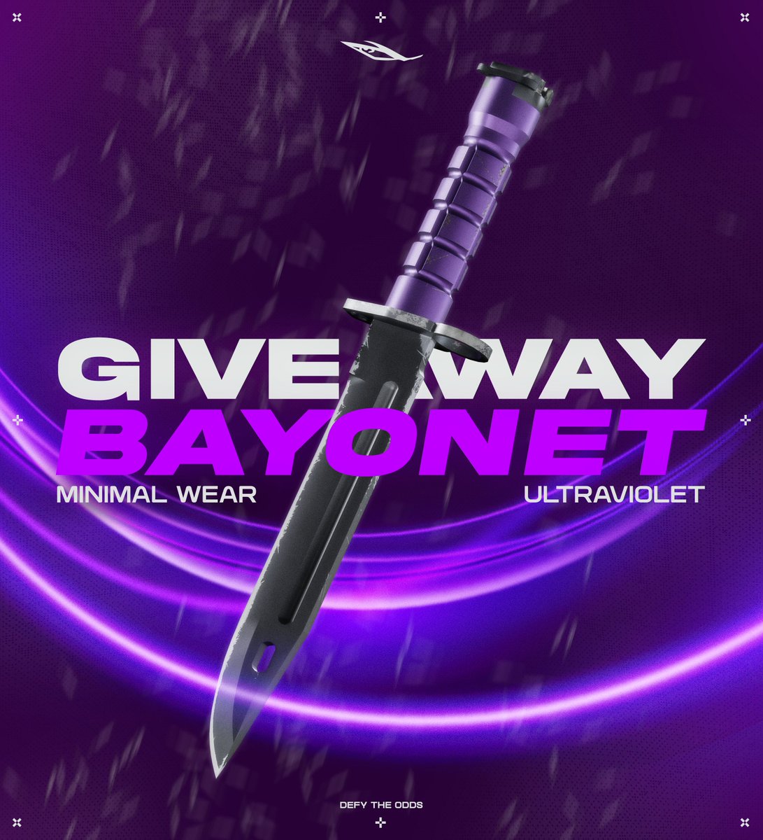 DEFIANCECS's tweet photo. BAYONET | ULTRAVIOLET GIVEAWAY!
To celebrate the official debut of our team, we are giving away a Bayonet | Ultraviolet to one lucky winner!
How to Enter:

- Follow @DEFIANCECS
- Like & Repost this post
- Comment what you would name the knife!

BONUS: The funniest name reply wins an extra prize! The giveaway ends in exactly two weeks. Good luck!