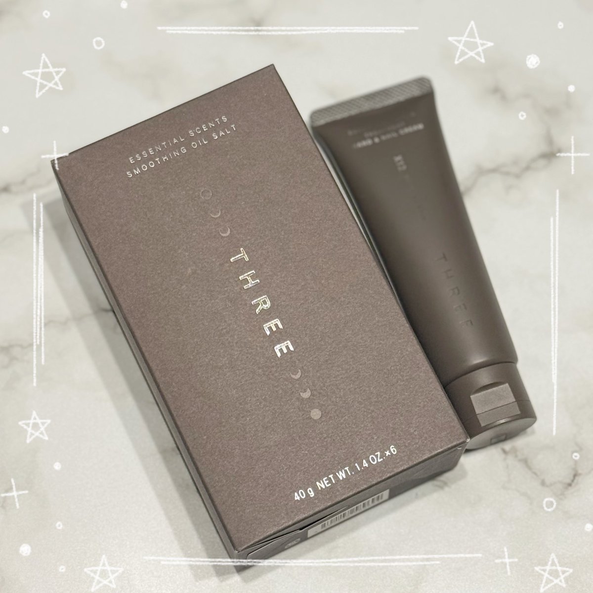 runcosme27's tweet photo. THREEさんのDREAMING MOON🌕シリーズやっと買いに行けました〜
遅すぎてもう店頭だとトワレは売り切れてたのでハンドクリームとバスソルトを🫶

バスソルト、スクラブとしても入浴剤としても使えるの、すごすぎ��い？🛀
おすそ分けにもいいかも💭

似合いそうな香りって聞いたら気になっちゃうよね🥹💙 https://t.co/JuXKUBOnW7