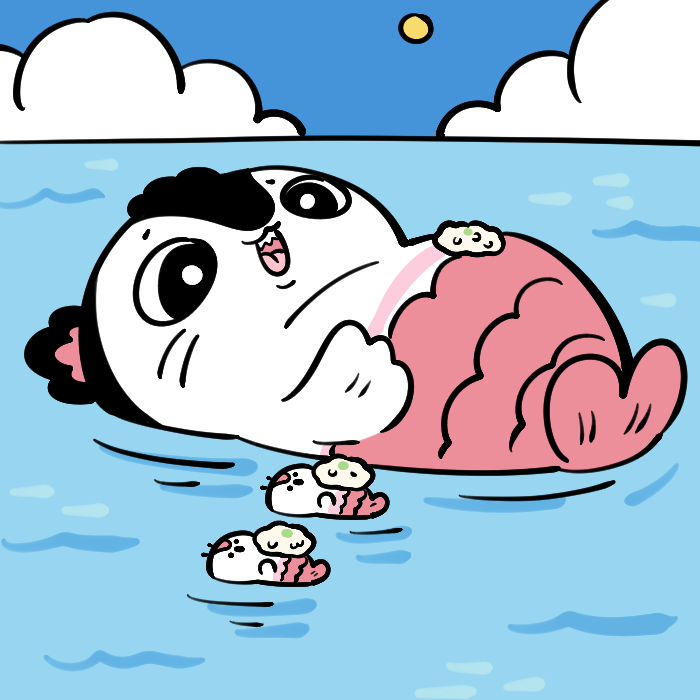 fanBu85021's tweet photo. 뚱뚱한 동물을 뚱뚱까스라고 부르는데 그렇다면 돼지 인어는... https://t.co/DGVo2DmJTn