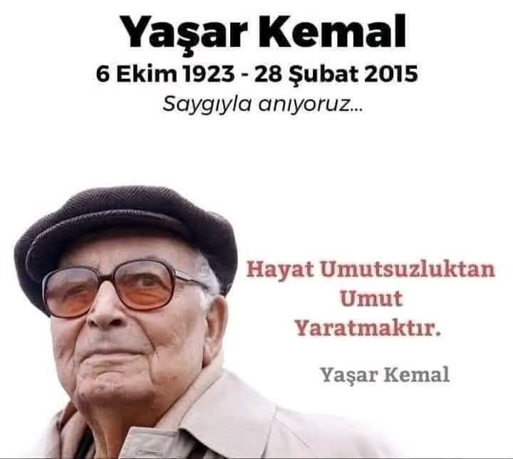 dewrani04's tweet photo. İnsan, umudunu yitirmediği sürece yenilmez.

Çünkü zulüm ne kadar büyürse büyüsün,
karanlık ne kadar koyulaşırsa koyulaşsın;
bir yerlerde mutlaka bir çiçek açar,
bir insan başını kaldırır,
bir ses “hayır” der.

Yaşar Kemal’in dünyasında olduğu gibi:
İnsan tükenmez, umut ölmez.
Ve güzel günler, onlara inananların ellerinde büyür.