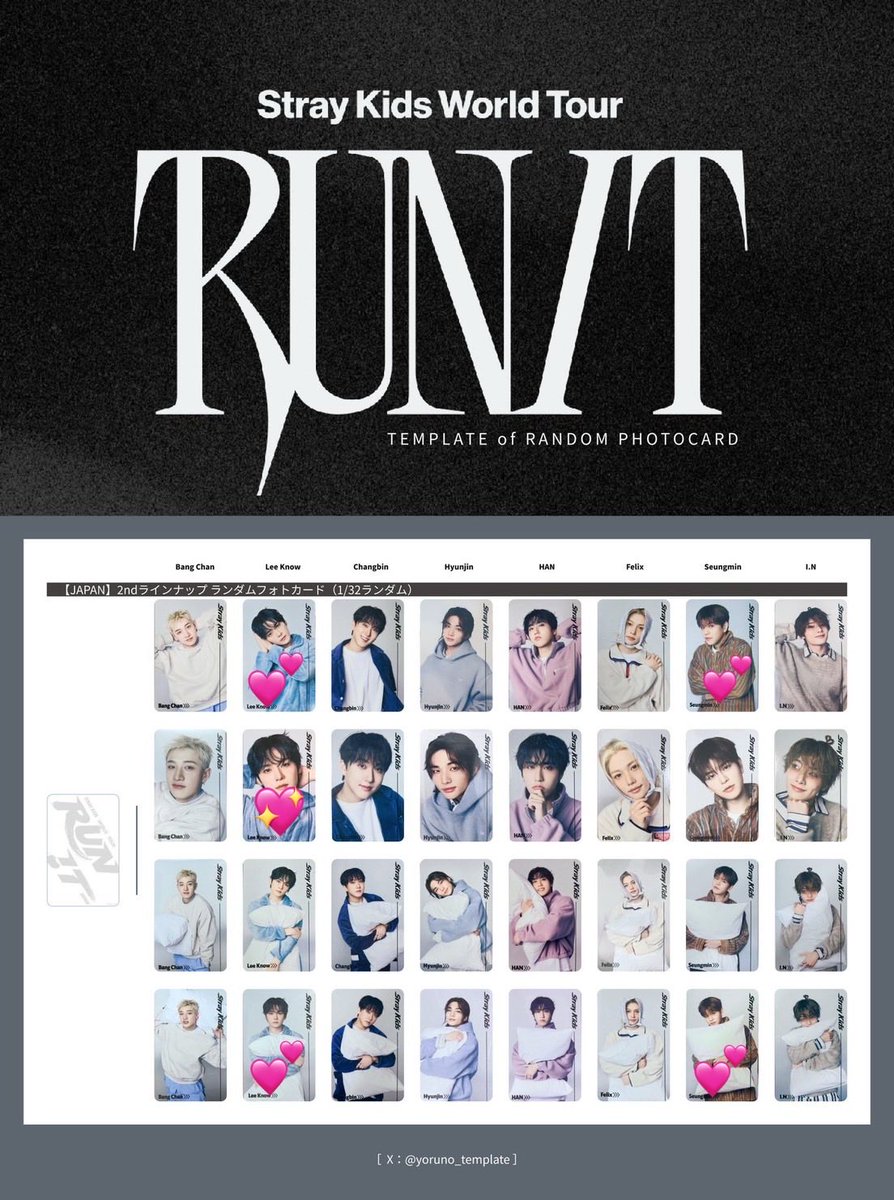yunleechan's tweet photo. stray kids スキズ　straykids 　run it 交換　ランダム フォトカード　フォトカ popup ポップアップ　オンライン　特典 トレカ

【譲】画像1・2(🐺)🐖🐇🦙🐿️🐥🦊
【求】リノ>>スンミン

リノアップ優先🙇‍♀️
ゆるく特典リノも求めております。
お気軽にお声掛けください。 https://t.co/x2eFMeFYWC