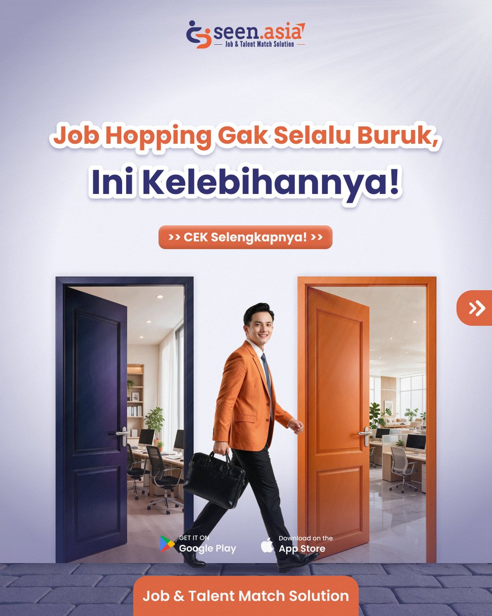 Seen_Asia's tweet photo. Job Hopping Gak Selalu Buruk, Ini Kelebihannya! 💼

Kalau dilakukan dengan alasan yang tepat, job hopping bisa membawa peluang baru untuk kariermu. CEK selengkapnya di bawah ini! 👇

SAVE &amp; FOLLOW untuk tips dunia kerja lainnya!😆

Good luck! 🚀 https://t.co/D4cgYq15Fh