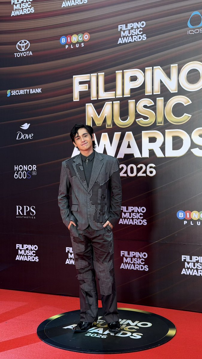 inquirerdotnet's tweet photo. LOOK: Heath Jornales, Kyline Alcantara, Ysabel Ortega, and Michelle Dee grace the Filipino Music Awards 2026 red carpet on Tuesday, Oct. 6, in Pasay City. | @JessEINQ https://t.co/i91dhWtRvm