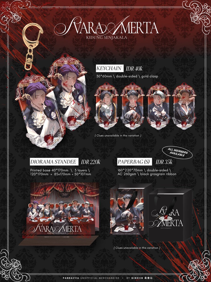 qinxiin's tweet photo. 🗝️ SVARA AMERTA: Kidung Senjakala — Merch previews (HD version)

#PANDAVVA #SvaraAmerta #Comipara7 #Comifuro23 https://t.co/Ix1Aga5L8q