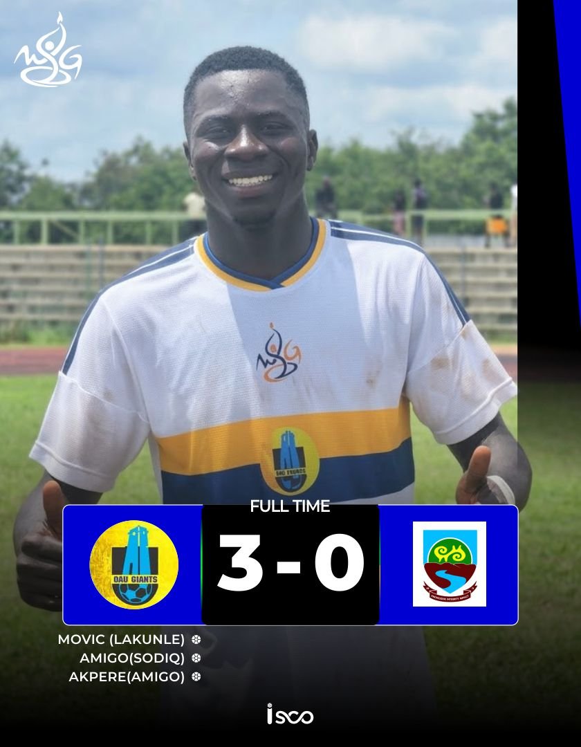 SportsIsco's tweet photo. Full Time | WAUG 2026

OAU GIANTS SECURED A BIG WIN OVER UENR https://t.co/mLGAZOUq8e