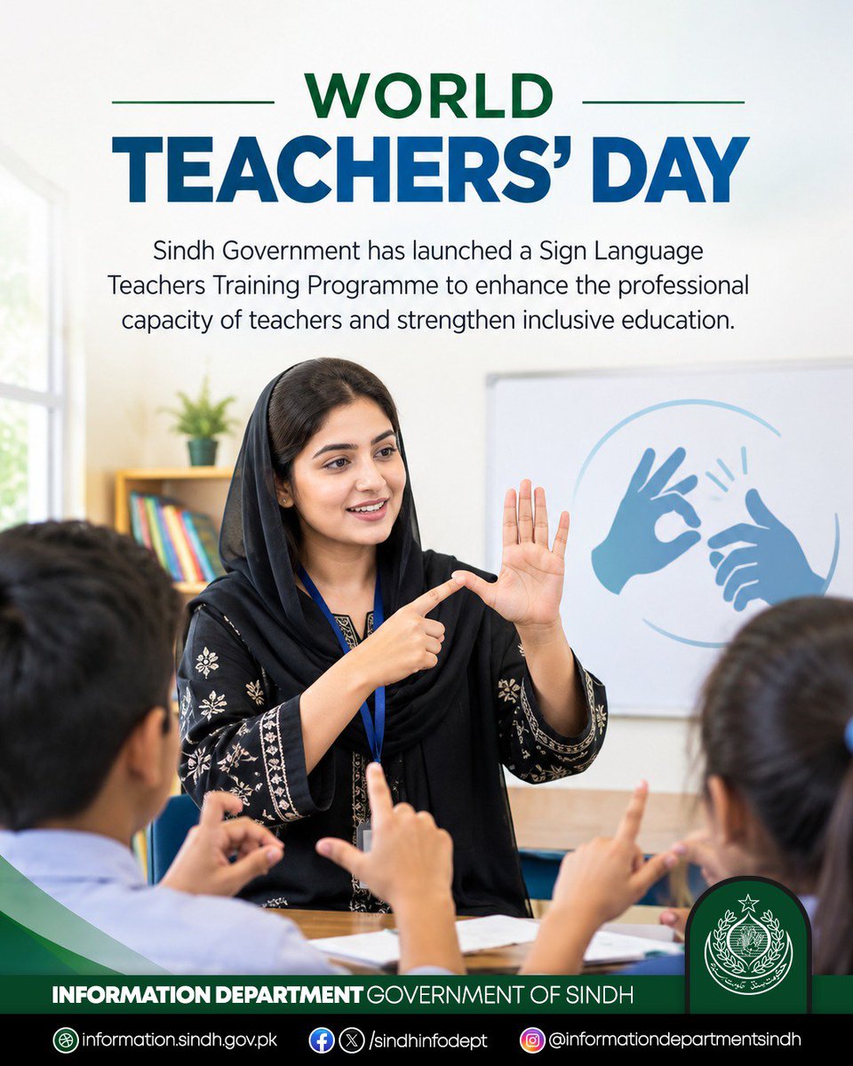 FayazAhmed108's tweet photo. Investing in teachers means investing in Sindh’s future.
#EducatingSindh #WorldTeachersDay https://t.co/cCjlz2wev4