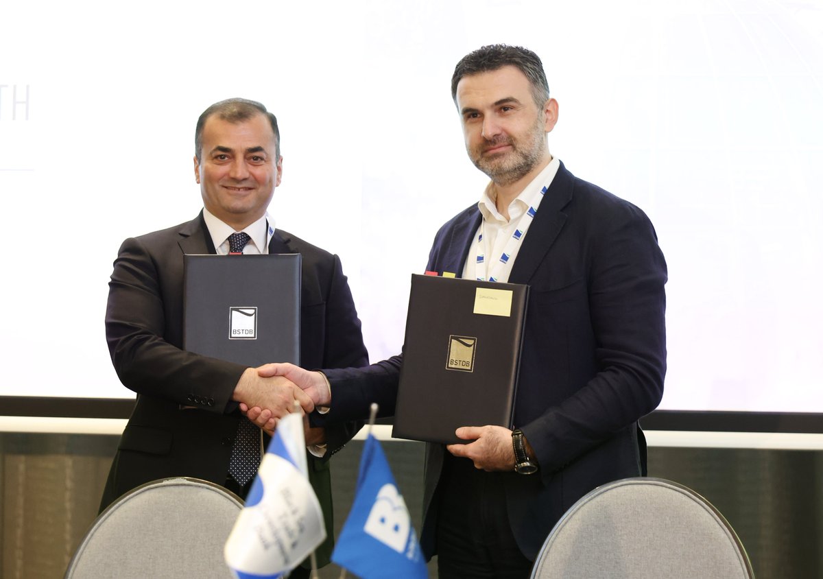 BSTDB's tweet photo. BSTDB and Basisbank have signed a EUR 25 million SME facility in Tbilisi, expanding access to long-term financing for Georgian businesses.
 
The agreement was signed during BSTDB Business Dialogues: Georgia and builds on more than 14 years of cooperation between the two institutions.
 
Learn more: https://t.co/PzGVm0dZs5