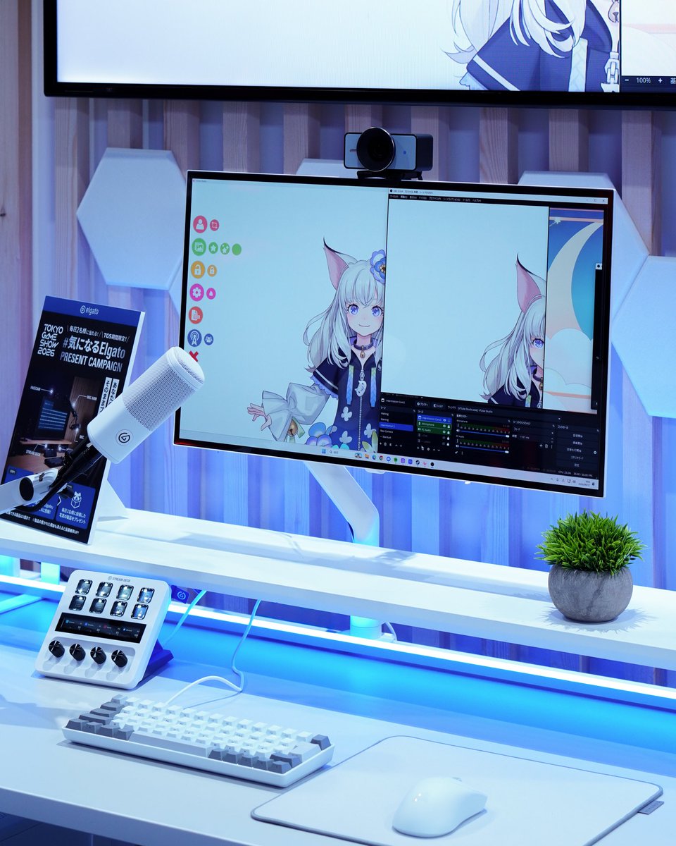 preducts_inc's tweet photo. PREDUCTS at TOKYO GAME SHOW 2026

幕張メッセで開催された「TOKYO GAME SHOW 2026」のElgatoブースにてPREDUCTS DESKをご活用頂きました。

METRO、POLARの二台にさまざまなElgato製品を組み合わせ、コンセプトの異なる2つのクリエイターデスクを構築されています。

#TGS2026 https://t.co/HB6H9n0q36