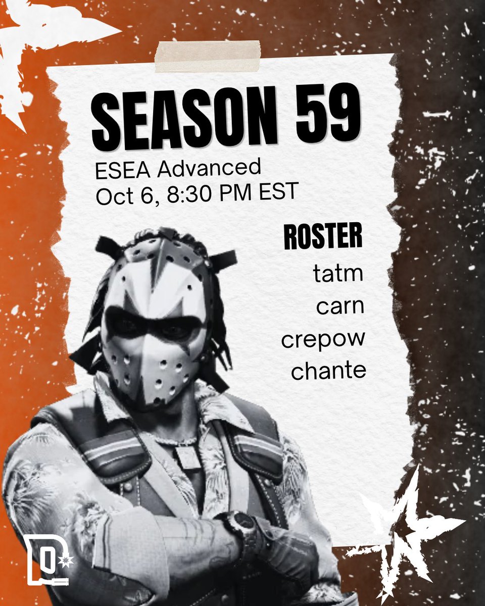 DetonateCS's tweet photo. SEASON 59 STARTS TONIGHT! 💥
Ready to Detonate.
Catch our first game @ 8:30 PM EST vs #Elation
@ESEA https://t.co/XTZKhn5Hlm