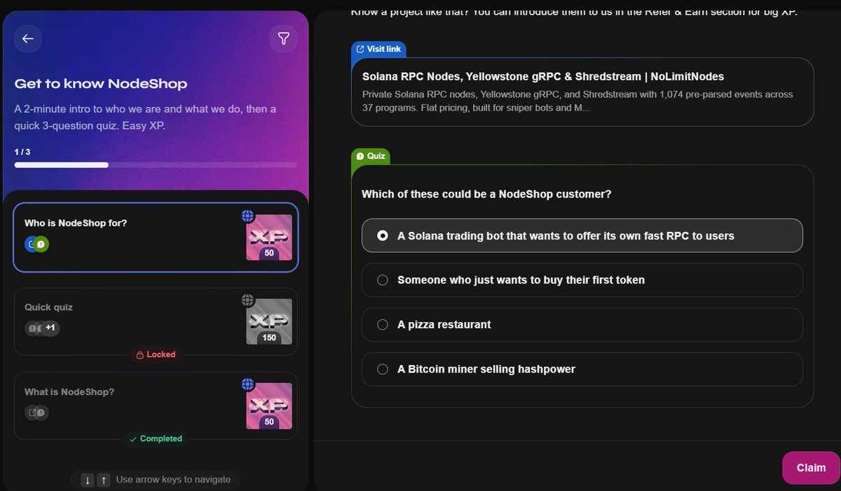 rosa_onchain's tweet photo. Wanna launch an RPC under your own brand name? 

Found @nodeshoprpc, a white-label RPC provider. 

Normally, a company would need to build and manage its own node infrastructure to offer RPCs.

With NodeShop: 
> they handle the node infrastructure for you, while you can offer the RPC under your own brand.

Their Zealy sprint is live right now! 

You can earn $50 biweekly, Here is how you can enter: 

> Join their zealy 
> Complete simple tasks 
> climb leaderboard. 

There will be more sprints ahead! 
Go and earn your rewards! 

Links in CS: