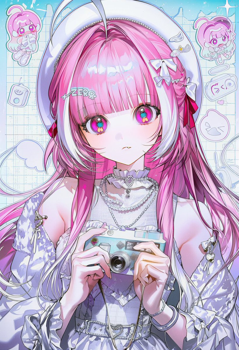 DearMySn1p3r's tweet photo. 🍑 글리치 엔젤 코어 ST 프롬프트 공유

[ 배경 ]
white background, soft blue grid lines, html code text overlay, 2::ascii art::, 2::floating kaomoji::, glitch effect, neon outline, chibi character inset, 1.5::floating text "ZERO"::, 1.5::floating text "ERROR"::, angelcore aesthetic, soft white glow, sparkles, white sticker style, 

[ 구도+의상 (남캐 Ver.) ]
upper body, standing, one hand in pocket, holding tamagotchi, looking at viewer, white oversized blazer, white turtleneck, white wide pants, white platform shoes, white chain belt, star pins on blazer, pearl earring, charm bracelet, tamagotchi keychain, cross necklace,

[ 구도+ 의상 (여캐 Ver.) ]
upper body, standing, holding digital camera, other hand holding tamagotchi, looking at viewer, white oversized blazer, white graphic tee, white frilled dress underneath, white lace thighhighs, white platform boots, cinnamoroll hat, white ribbon, pearl necklace, charm bracelet, tamagotchi keychain, camera strap, white chain belt, star pins, angel wing accessories, white bow,

[ 표정 ]
parted lips, slight frown,
