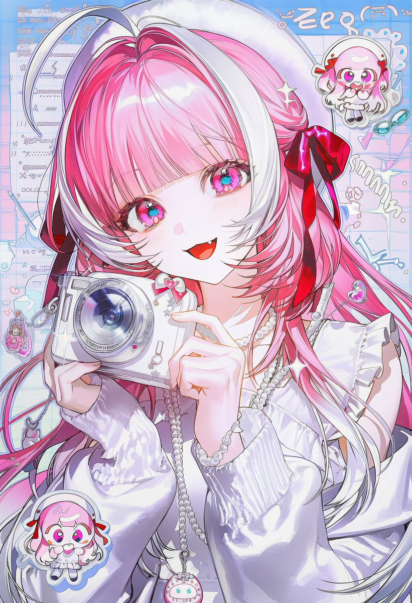 DearMySn1p3r's tweet photo. 🍑 글리치 엔젤 코어 ST 프롬프트 공유

[ 배경 ]
white background, soft blue grid lines, html code text overlay, 2::ascii art::, 2::floating kaomoji::, glitch effect, neon outline, chibi character inset, 1.5::floating text "ZERO"::, 1.5::floating text "ERROR"::, angelcore aesthetic, soft white glow, sparkles, white sticker style, 

[ 구도+의상 (남캐 Ver.) ]
upper body, standing, one hand in pocket, holding tamagotchi, looking at viewer, white oversized blazer, white turtleneck, white wide pants, white platform shoes, white chain belt, star pins on blazer, pearl earring, charm bracelet, tamagotchi keychain, cross necklace,

[ 구도+ 의상 (여캐 Ver.) ]
upper body, standing, holding digital camera, other hand holding tamagotchi, looking at viewer, white oversized blazer, white graphic tee, white frilled dress underneath, white lace thighhighs, white platform boots, cinnamoroll hat, white ribbon, pearl necklace, charm bracelet, tamagotchi keychain, camera strap, white chain belt, star pins, angel wing accessories, white bow,

[ 표정 ]
parted lips, slight frown,