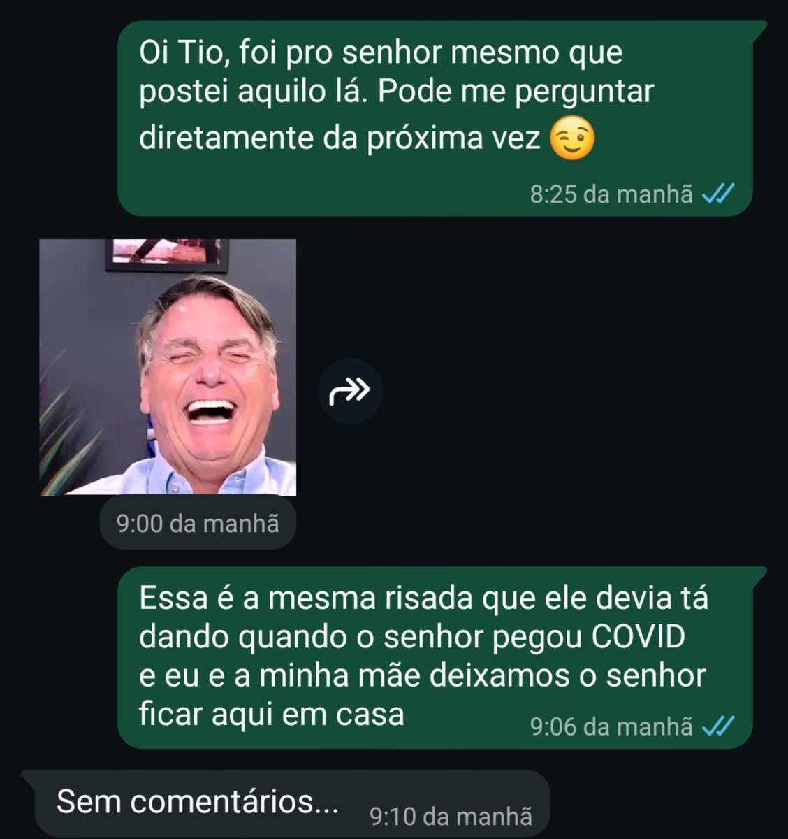 _maxcaos's tweet photo. Compartilhei um post  sobre ser direita e do rock não faz sentido e meu padrinho foi reclamar com minha mãe e mandei isso para ele https://t.co/3FrqKWhQUq