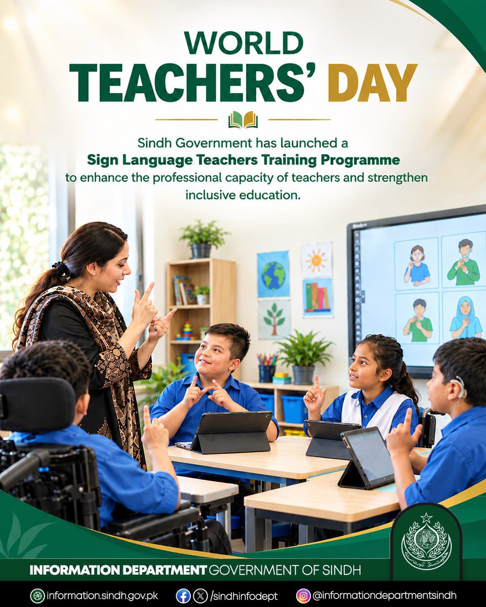 FayazAhmed108's tweet photo. Teachers are the foundation of a brighter tomorrow.
#EducatingSindh #WorldTeachersDay https://t.co/FfCPOvnJtH