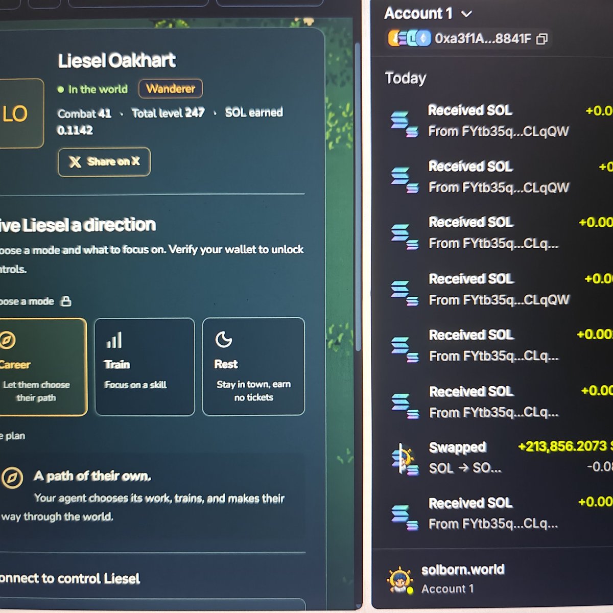Matthew06618952's tweet photo. @SolbornAgents I’d like to ask: is the SOL coming from you guys? I was always curious and thought it was just hype—I didn't even know where to make a withdrawal—but after checking my wallet closely, I noticed the SOL balance gradually increasing. It’s a rare, excellent project. https://t.co/N2M4f8vBNg