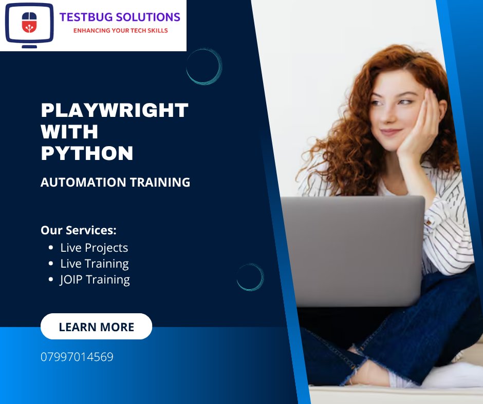 molletibalu's tweet photo. Learn Playwright with Python Testing Training with AI in Hyderabad
https://t.co/XVzD7BuX3J
Get Directions: https://t.co/fDGO4koVJC
#playwrightwithPythontesting #playwrightwithpythonTraining #playwrightwithpythonautomation #softwaretesting #testingtools https://t.co/uIbUpoZ6DF