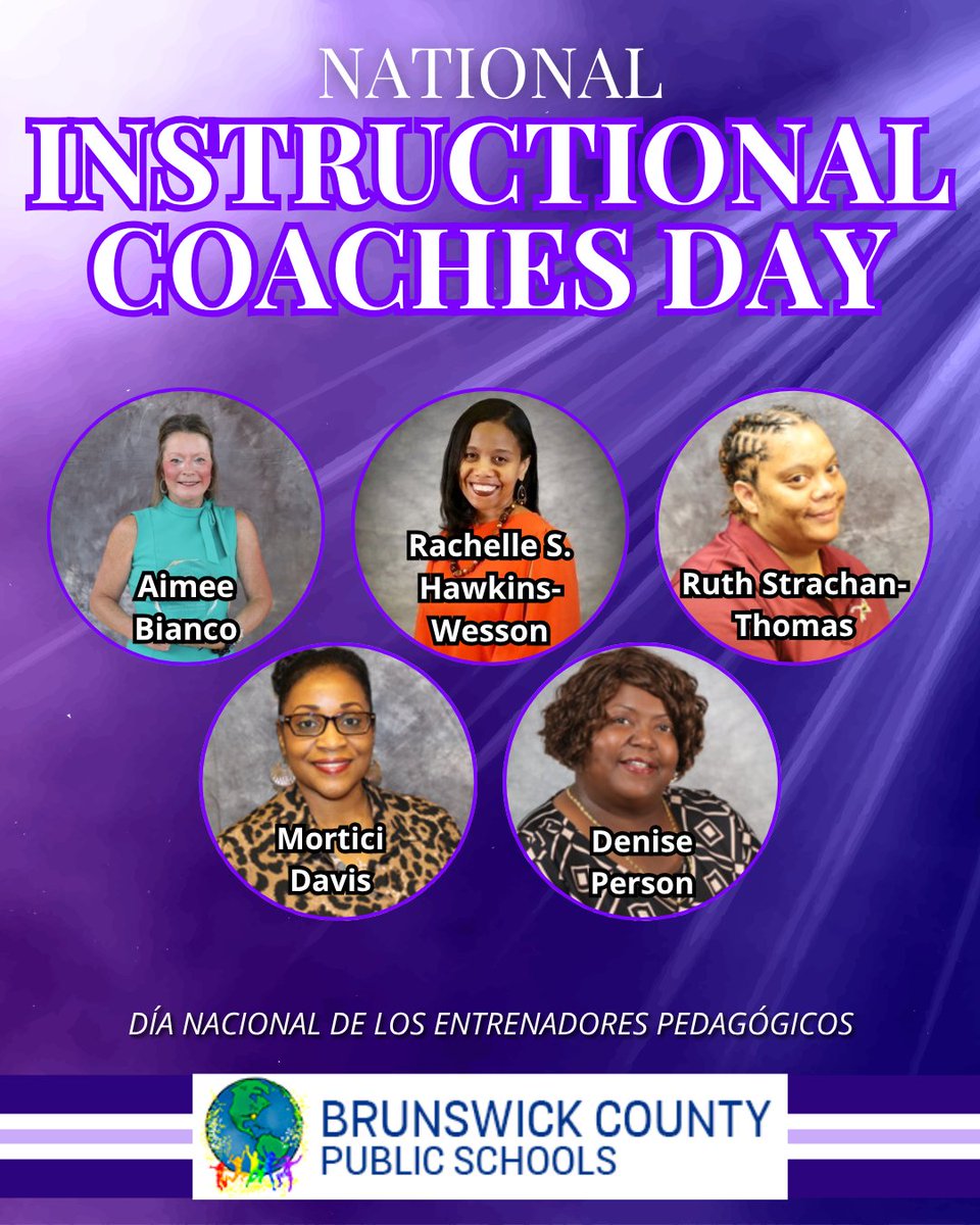 bcpsva's tweet photo. Today, we recognize National Instructional Coaches Day &amp; the educators who support teaching, learning, and student success across our schools.

Thank you for all you do! 🙌

#BrunswickStrong https://t.co/eK5CqnZ2hM