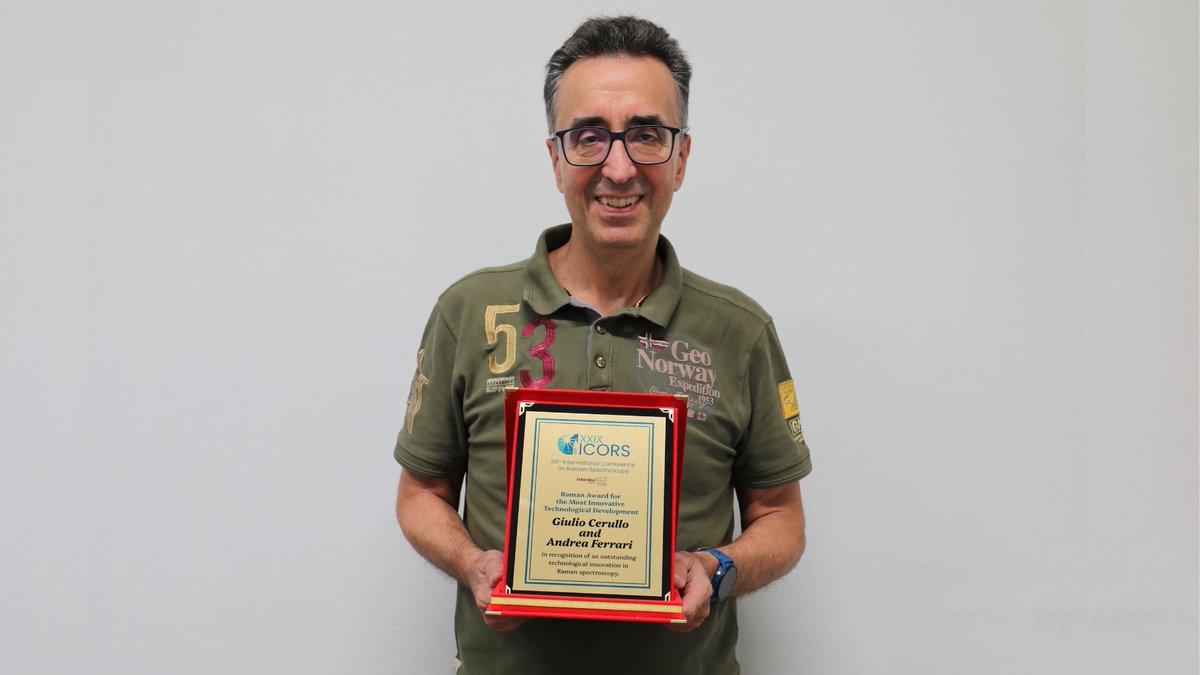 polimi's tweet photo. Raman Award for the Most Innovative Technological Development awarded to Prof. Giulio Cerullo from @dfis_polimi for a new laser technology with potential applications in healthcare, industry, and environmental monitoring. https://t.co/3CLSxpq8In