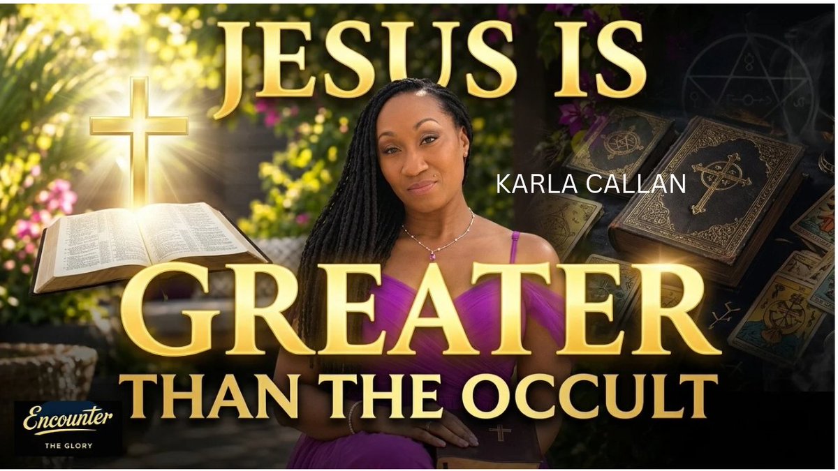 DeepProphetics's tweet photo. JESUS IS GREATER THAN THE OCCULT with Karla Callan. She shares her powerful testimony of deliverance from the occult and how the name of Jesus breaks every chain. No darkness is greater than His light.
Watch now via Encounter the Glory Magazine.
https://t.co/83HbSUrhhw https://t.co/j9knbZppQM