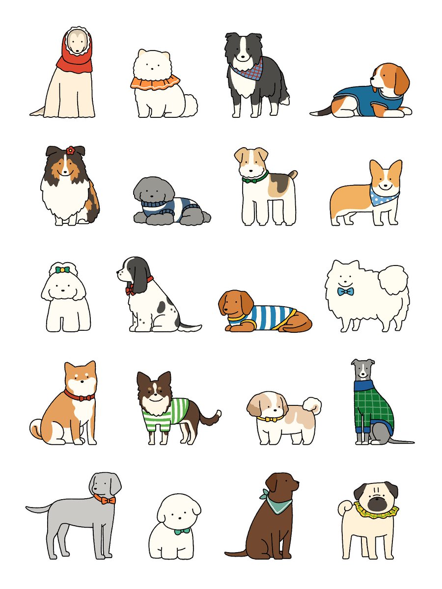 okn_ntm_'s tweet photo. dogs in outfits
#イラスト 
#illustration https://t.co/GDhMaK19Zd