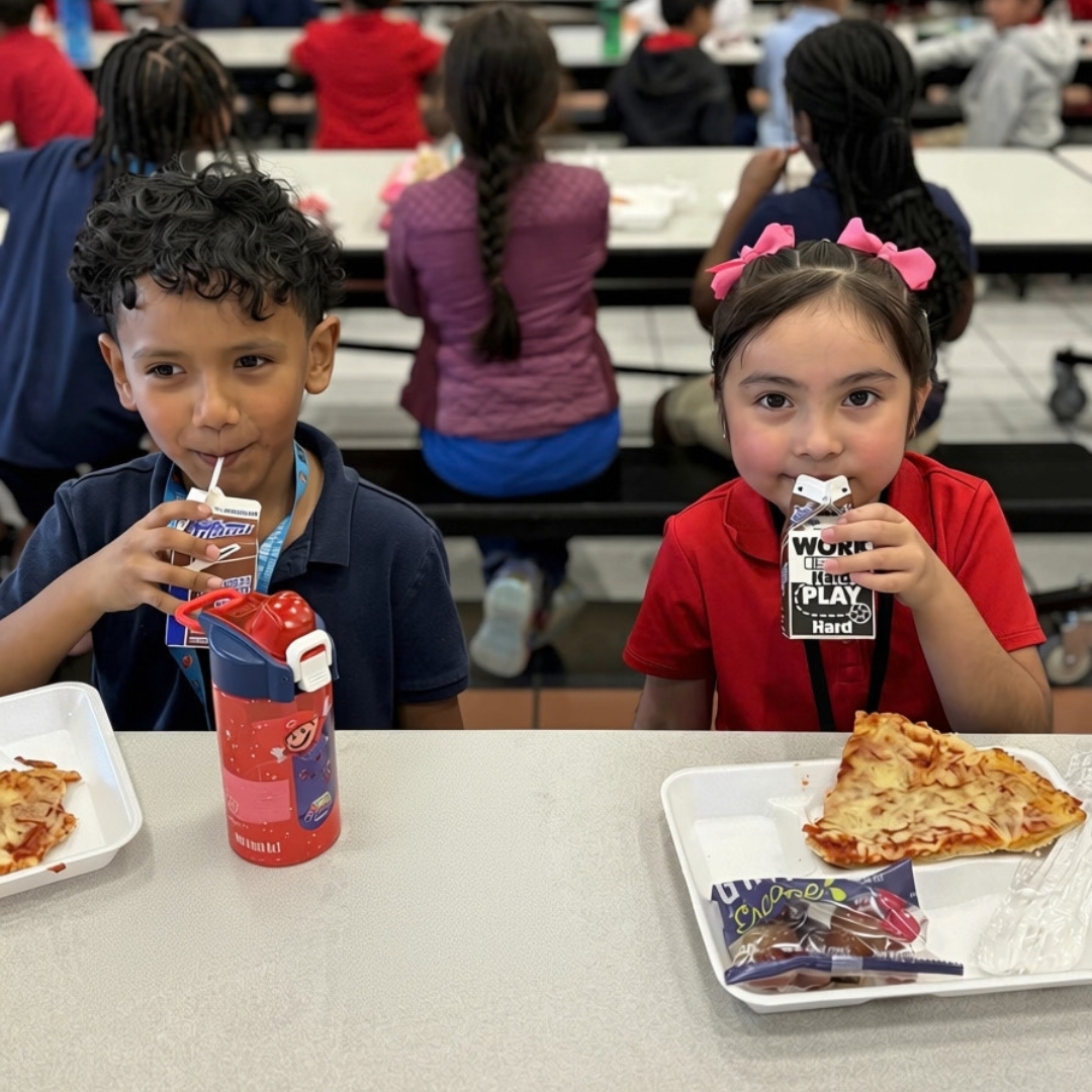 SpringISD_Meals's tweet photo. It’s Farm Fresh Challenge Month! We’re celebrating fresh, local foods our students love! Alpha Pizza from Waller, TX is always a cafeteria favorite, and Hiland Dairy in Tyler, TX provides delicious, nutritious milk! #FarmFreshChallenge #FarmFreshTexas @TexasDeptofAg @SpringISD https://t.co/zhSBUEzRcd