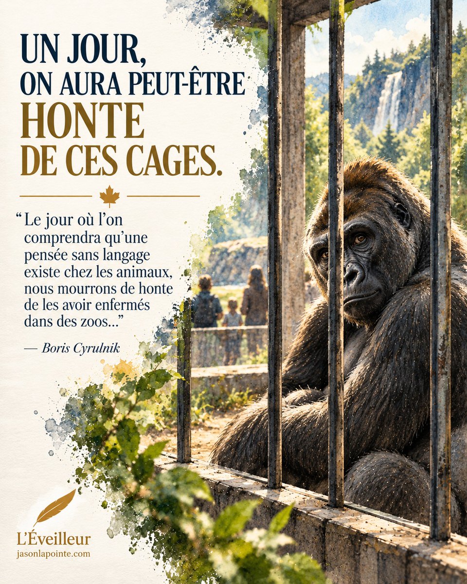 Jaysun_fun's tweet photo. Un jour, certaines cages que nous trouvons normales aujourd’hui nous sembleront peut-être incompréhensibles. L’absence de langage humain ne prouve pas l’absence d’un monde intérieur. Parfois, ce n’est pas l’animal qui doit changer. C’est notre regard. https://t.co/AmcF60xQZo