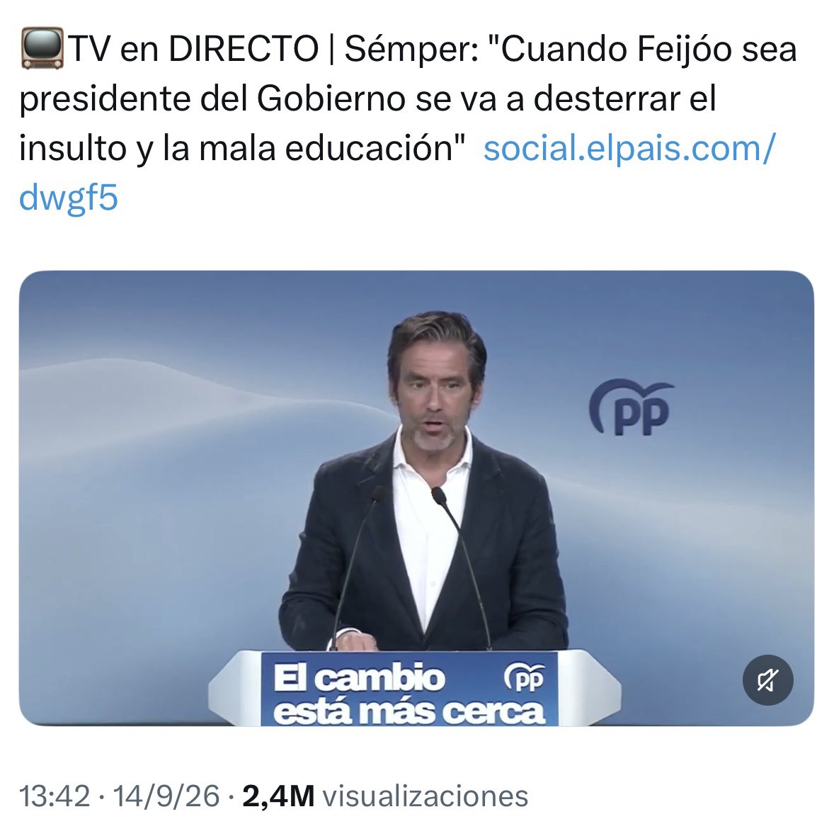 Pilar_Alegria's tweet photo. 👉🏻Telemadrid: "La cara de Pedro Sánchez es hostiable". 

👉🏻 Borja Sémper: "Cuando Feijóo sea presidente del Gobierno se va a desterrar el insulto y la mala educación"

Están cargados de odio. https://t.co/2ufefDIcFR