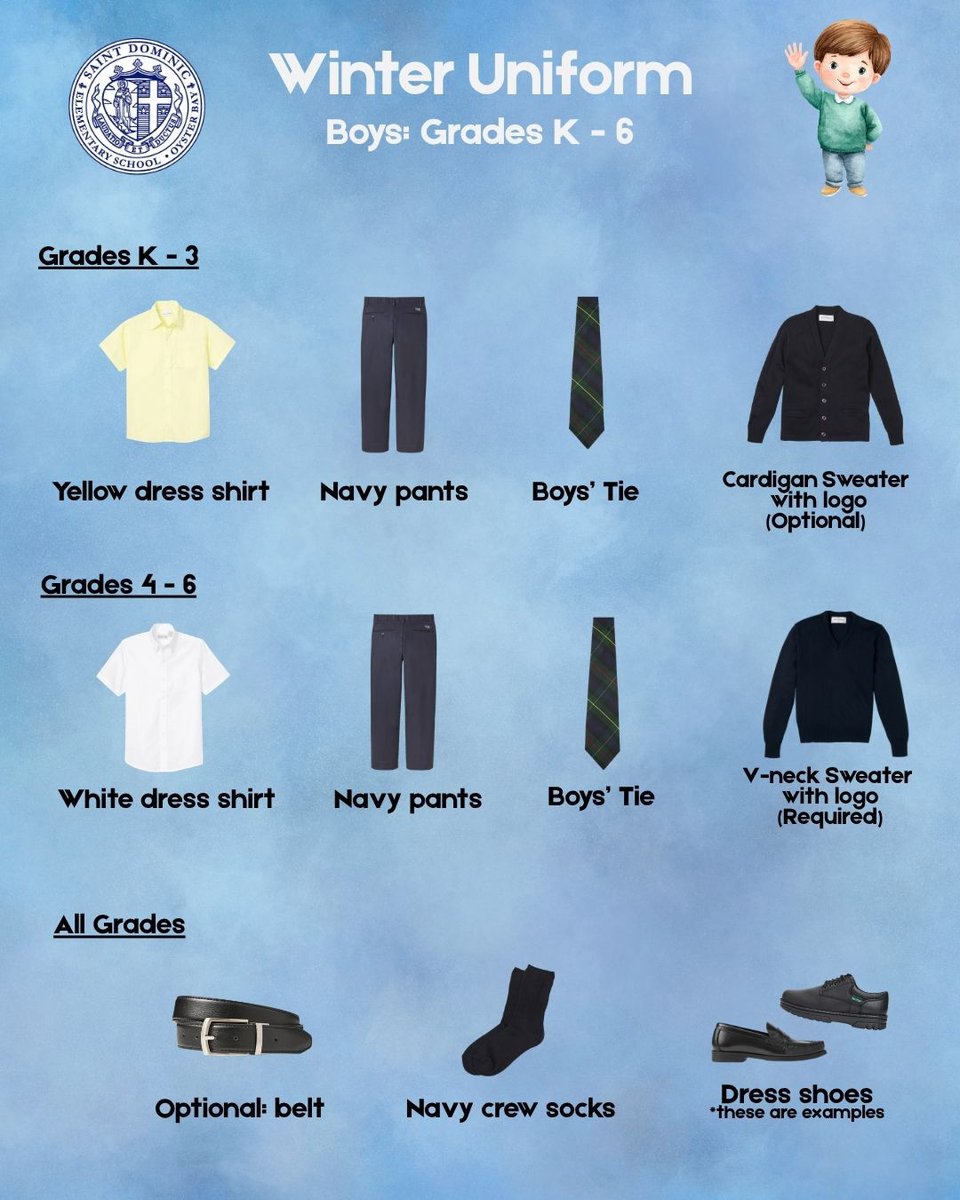 stdomsob's tweet photo. The leaves are changing and it's time for our Bayhawks to layer up! 🍂🦅

Next week, on 10/13, our students will officially switch to the winter uniform. Take a look at our guide to be sure your kiddo is ready for the seasonal switch! 💙 https://t.co/ABYL6V5WZP