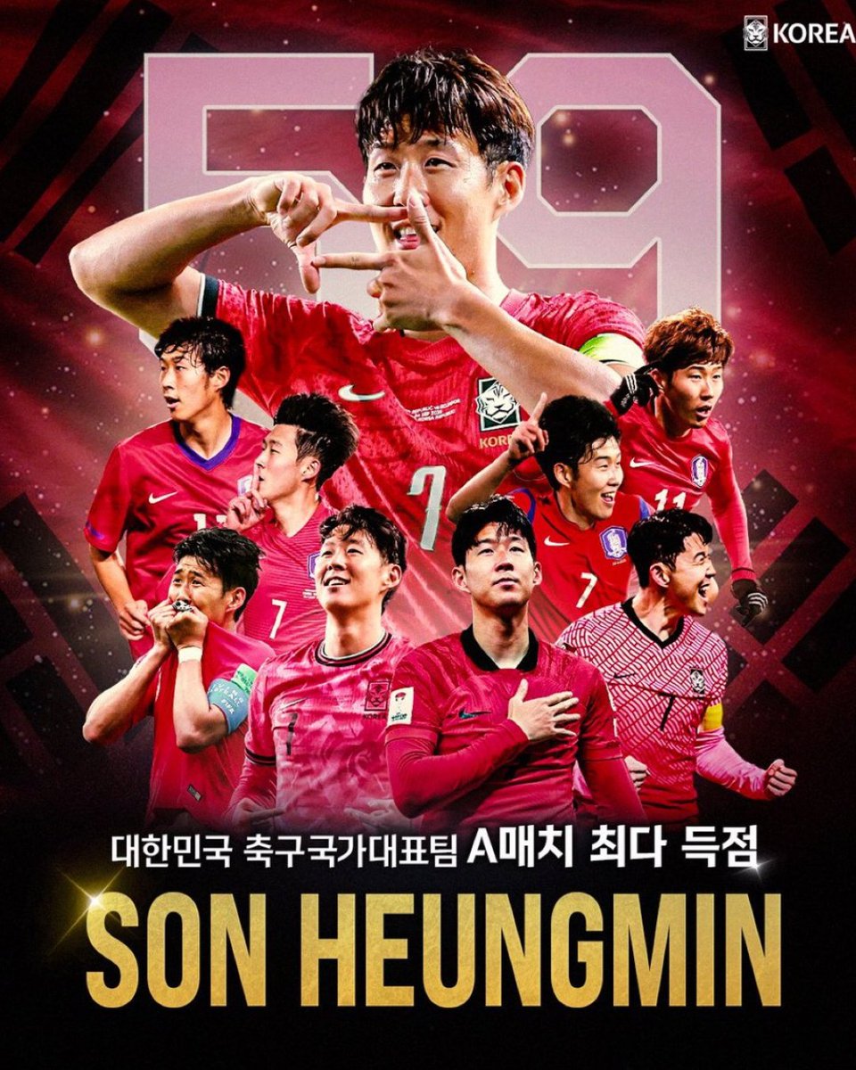 KalshiEPL's tweet photo. 🚨| BREAKING: Son Heung-min is now South Korea’s all-time top scorer! 🇰🇷🔥 https://t.co/CBLZB6k7RC