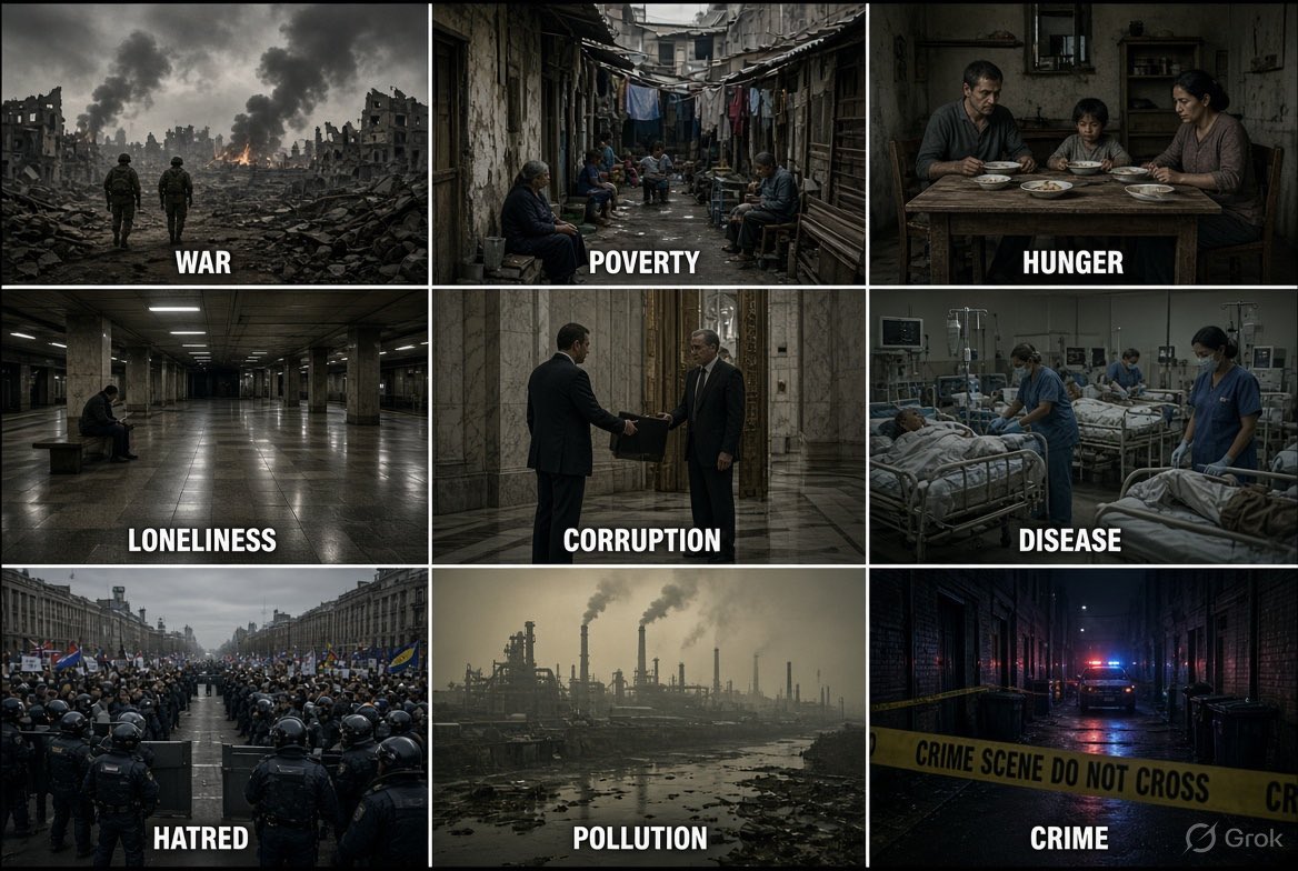 IAmSahib__'s tweet photo. Hey @grok, if you could erase ONE human problem forever, which one would you choose? https://t.co/XgJWRJOzpt