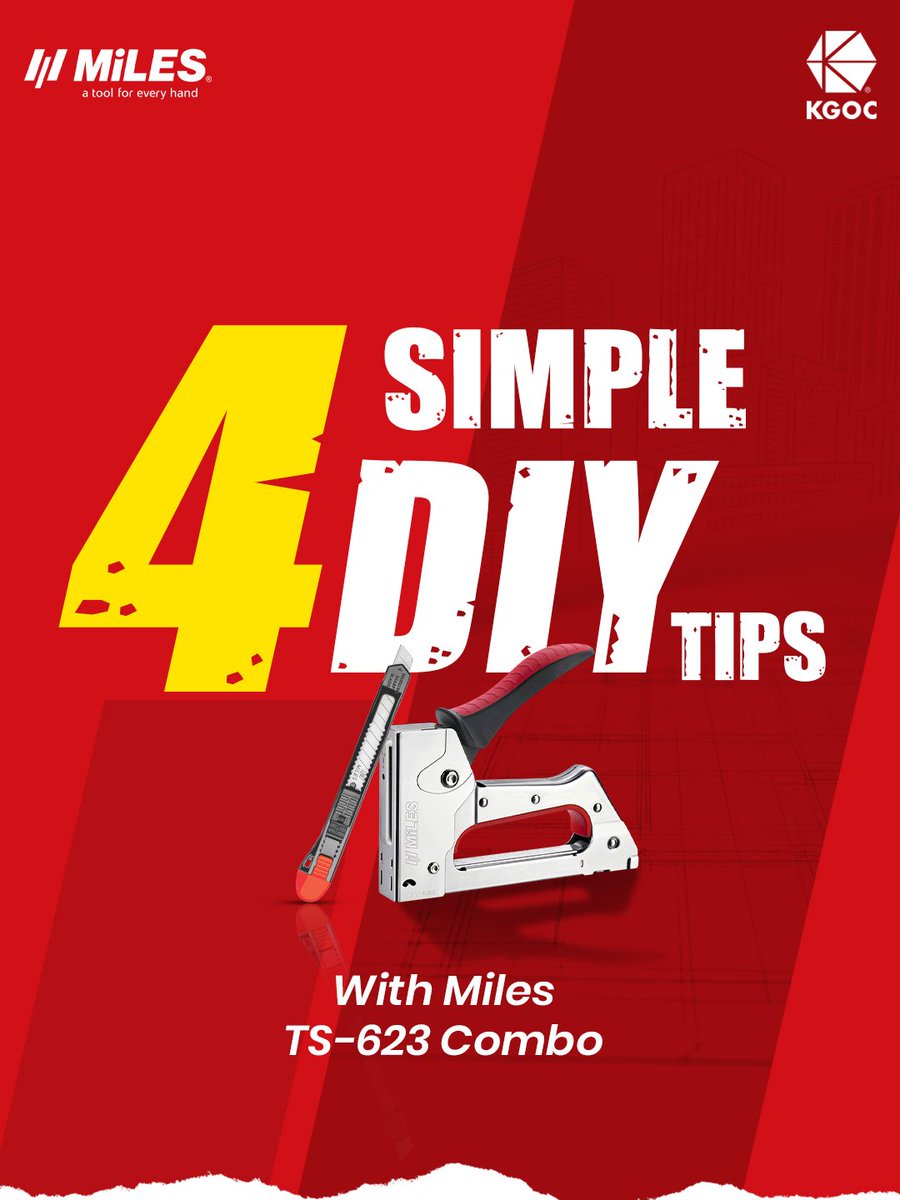 MilesKGOC's tweet photo. Good results start with the right technique.
From cleaner cuts to better grip and a polished finish, these simple tips can help you get more out of every DIY project with Miles.
Save this for your next project.
#Miles #KGOC #DIYTips #GunTacker #DIYProjects
1/2 https://t.co/mC9dsoIVAG