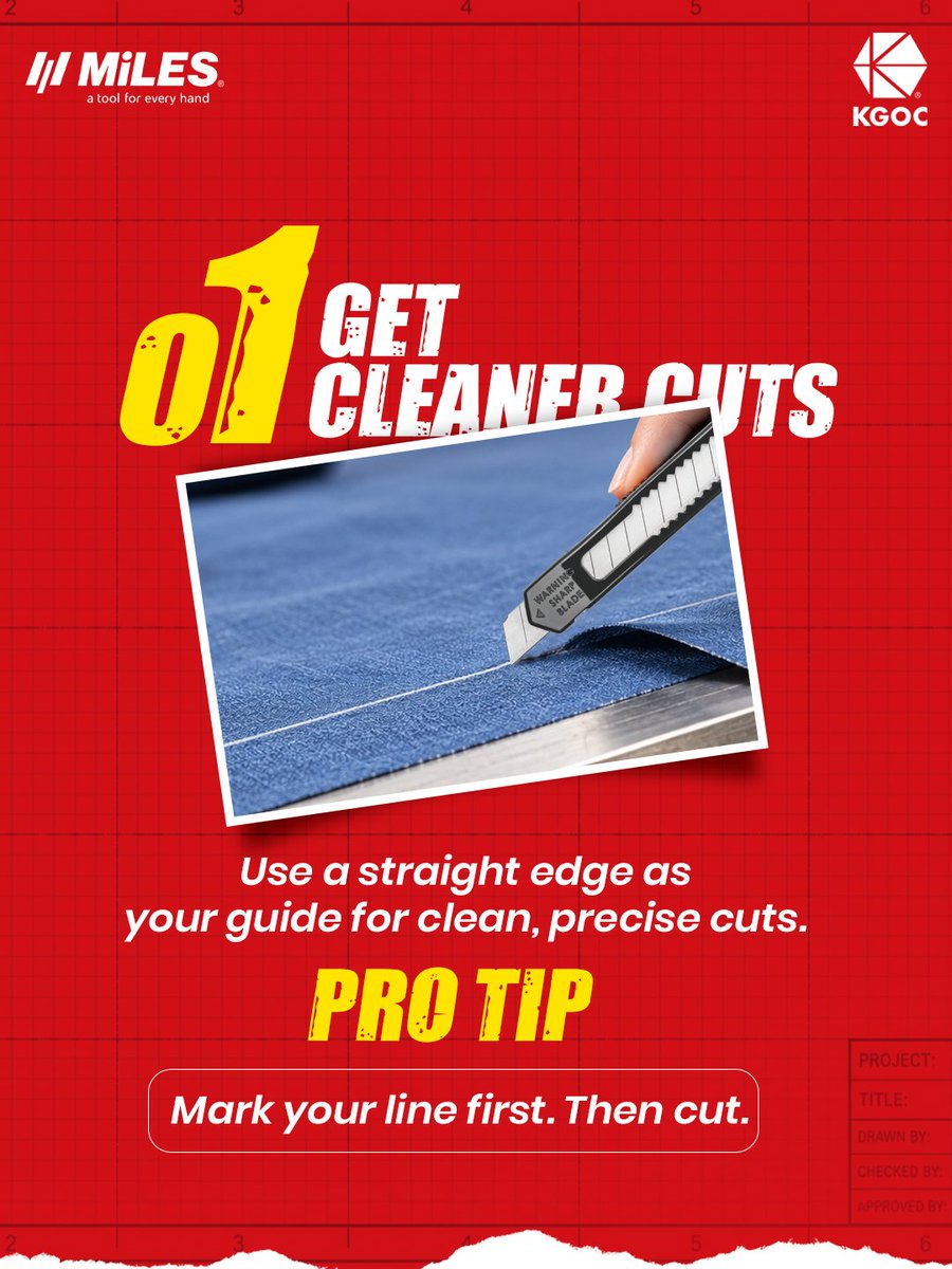 MilesKGOC's tweet photo. Good results start with the right technique.
From cleaner cuts to better grip and a polished finish, these simple tips can help you get more out of every DIY project with Miles.
Save this for your next project.
#Miles #KGOC #DIYTips #GunTacker #DIYProjects
1/2 https://t.co/mC9dsoIVAG