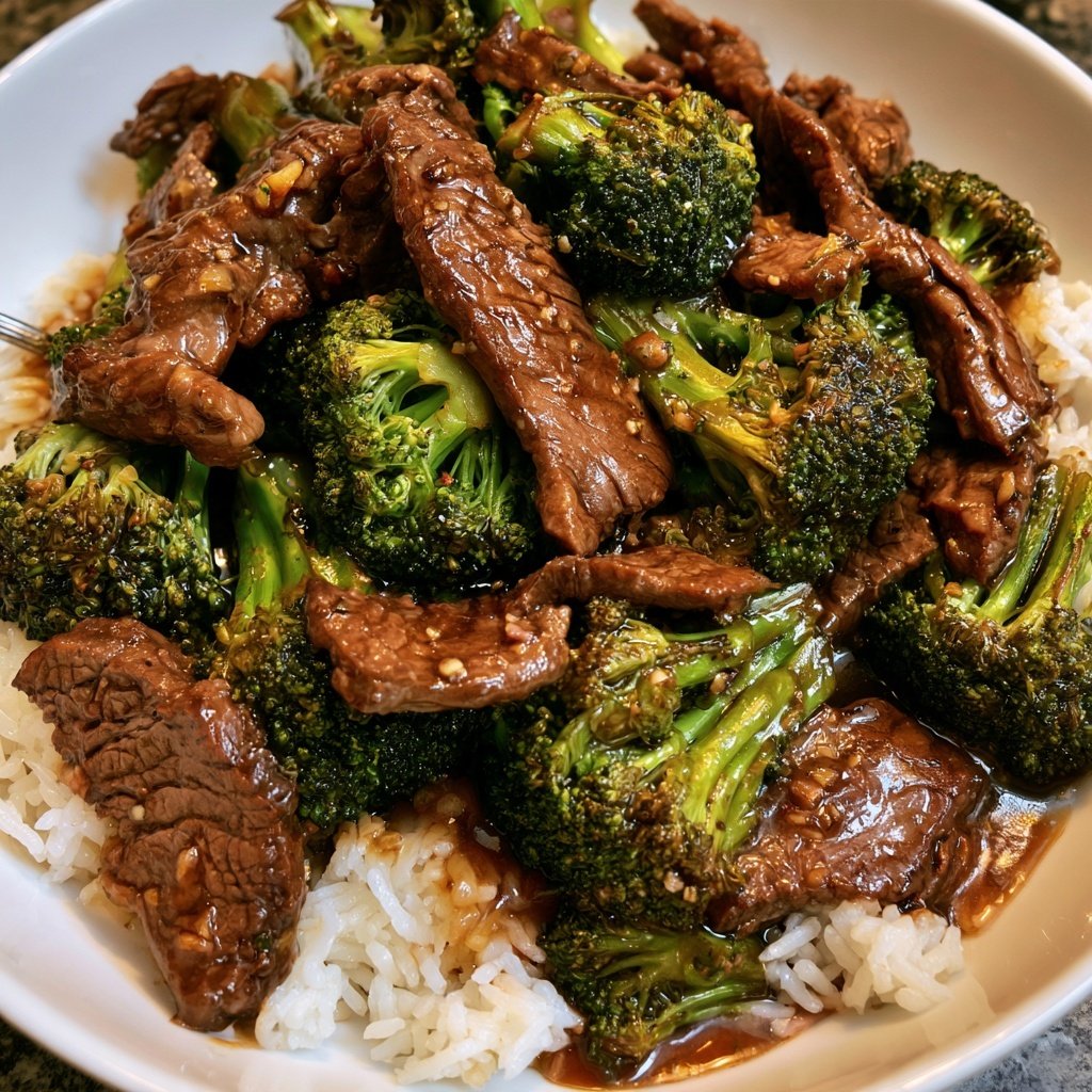SpoonandSoul's tweet photo. GARLIC  BUTTER  BEEF &  BROCCOLI  RICE  BOWL 🧄🍚🥩🥦
"Tender beef, vibrant broccoli, and rich garlic-butter goodness"

Servings: 4

 Ingredients
For the beef:
500 g (1 lb) beef sirloin or tenderloin, thinly sliced
1 tbsp soy sauce
1 tbsp cornstarch
1 tsp sesame oil
½ tsp freshly ground black pepper

For the broccoli:
4 cups broccoli florets
1 tbsp cooking oil
2–3 tbsp water

For the garlic-butter sauce:
3 tbsp butter
5–6 cloves garlic, finely minced
3 tbsp soy sauce
1 tbsp oyster sauce
1 tbsp honey or brown sugar
½ cup beef or chicken broth
1 tsp cornstarch mixed with 1 tbsp cold water
½ tsp black pepper
¼ tsp red pepper flakes

For serving:
3–4 cups cooked white or jasmine rice
1 tbsp toasted sesame seeds
2 green onions, thinly sliced
Fresh parsley or cilantro

 Step-by-Step
1. Marinate the beef:
Place the thinly sliced beef in a bowl. Add soy sauce, cornstarch, sesame oil, and black pepper. Toss well until every piece is lightly coated. Let it rest for 10–15 minutes.
2. Prepare the broccoli:
Heat 1 tablespoon of oil in a large skillet or wok over medium-high heat. Add the broccoli and stir-fry for about 2 minutes. Add 2–3 tablespoons of water, cover, and steam for another 2–3 minutes, until bright green and crisp-tender. Remove the broccoli and set aside.
3. Sear the beef:
Increase the heat to medium-high. Add the beef in a single layer, working in batches if necessary. Sear for about 1–2 minutes per side, until browned and just cooked through. Transfer to a plate.

4. Make the garlic-butter sauce:
Reduce the heat to medium and add the butter to the same skillet. Once melted, add the minced garlic and sauté for 30–60 seconds, just until fragrant.
Add the soy sauce, oyster sauce, honey, broth, black pepper, and red pepper flakes. Stir well and bring to a gentle simmer.

5. Thicken the sauce:
Stir the cornstarch mixture again, then slowly pour it into the simmering sauce while stirring. Cook for 1–2 minutes, until the sauce becomes glossy and slightly thickened.

6. Bring everything together:
Return the beef and broccoli to the skillet. Toss everything together for 1–2 minutes, allowing the sauce to coat every piece beautifully.

7. Serve:
Spoon hot, fluffy rice into bowls. Top generously with the garlic-butter beef and broccoli. Finish with sesame seeds and sliced green onions. 

 Serving Tip:
For an extra burst of flavor, drizzle a little of the remaining garlic-butter sauce over the rice just before serving. A sprinkle of chili flakes adds a lovely gentle heat. 🧄🍚🥩🥦