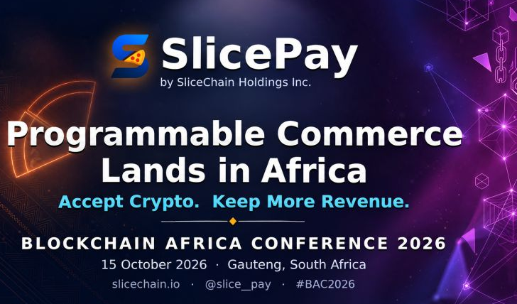 slice__pay's tweet photo. Join SliceChain Holdings Inc. @ Blockchain Africa Conference 2026 on Oct. 15th. We will have our esteemed CTO @gustaveig attending Live. Feel free to reach out to book meetings / chat over coffee IRL. 
https://t.co/R0uu3v3Hgo

#BAC2026 #ProgrammableCommerce #Stablecoins #Crypto #Blockchain

https://t.co/piRMGEB2et