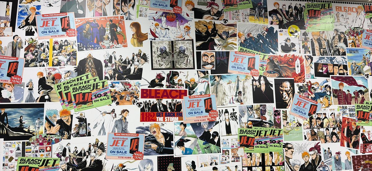 mga091004's tweet photo. 〜番外編②〜

渋谷駅でPOPSのポスター探しで迷子になってたら、偶然見つけたBLEACH壁画
BLEACHの初期から最後までのイラストが壁にあってすごい圧巻だった！！！これはめっちゃ興奮した〜〜〜もしかして初めてジャンプでガッツリハマったのはBLEACHだったかも（それかDグレ）歴史を感じるなあ.... https://t.co/wk8Arw4pex