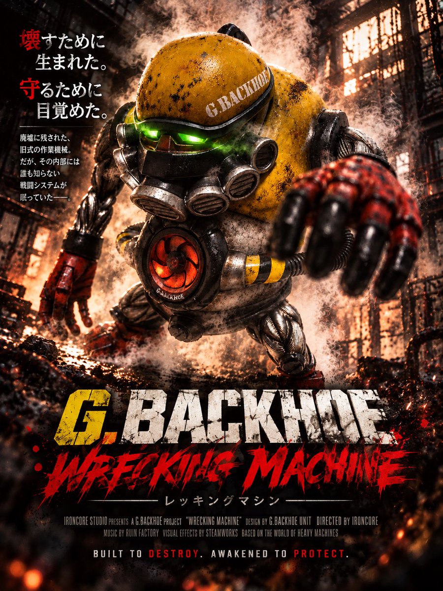 8GAUGE1's tweet photo. G.BACKHOEを映画のポスター風にしたらめちゃくちゃカッコよくなった🤩
#studio24 https://t.co/OV2bbvb0pI