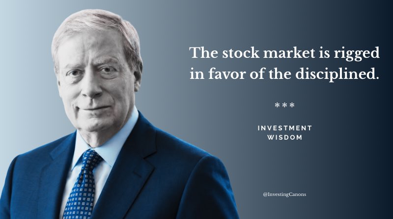 InvestingCanons's tweet photo. Stanley Druckenmiller: “You need ruthless discipline.”

The ability to invest unemotionally. The courage to invest opposite the crowd. A willingness to watch other strategies outperform in the short-term.

If you don't stay disciplined, you don't stand a chance. https://t.co/f2Q62BtTt2