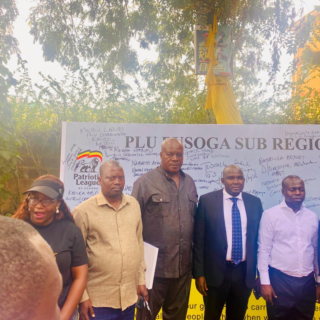 DocusKagweri's tweet photo. Today,Busoga sub-region Members of Parliament, together with other PLU leaders, this afternoon addressed the media and formally endorsed Gen. @mkainerugaba for President in 2031.

The delegation was led by @SamuelNabeetaM who also collected additional endorsement books to extend the signature drive across the sub-region.
